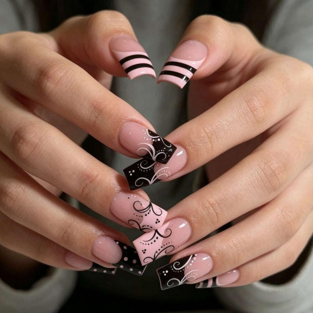 Artificial nails with elegant designer print Stornfield