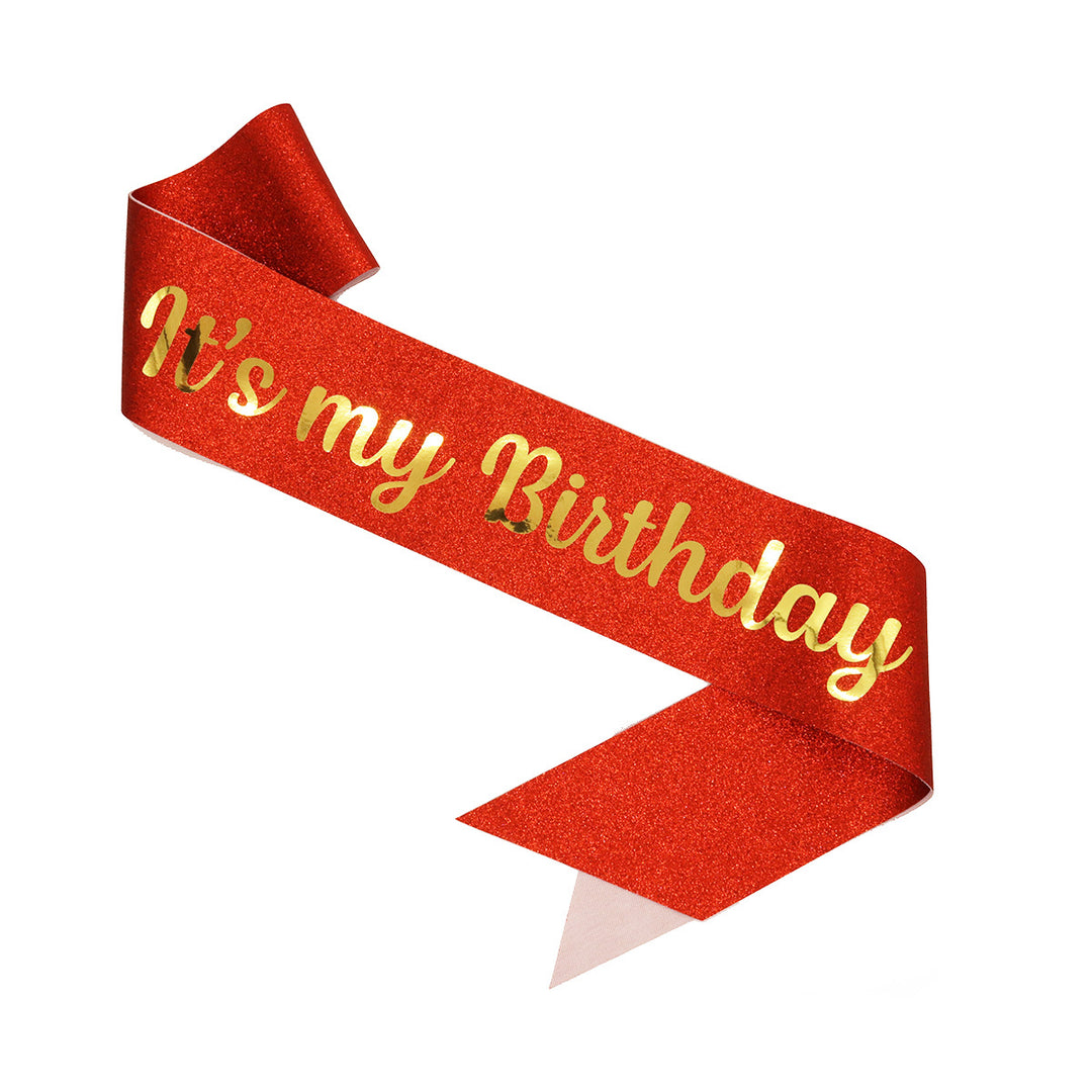 Ladies Festive Birthday Band with Glitter Design Stornfield