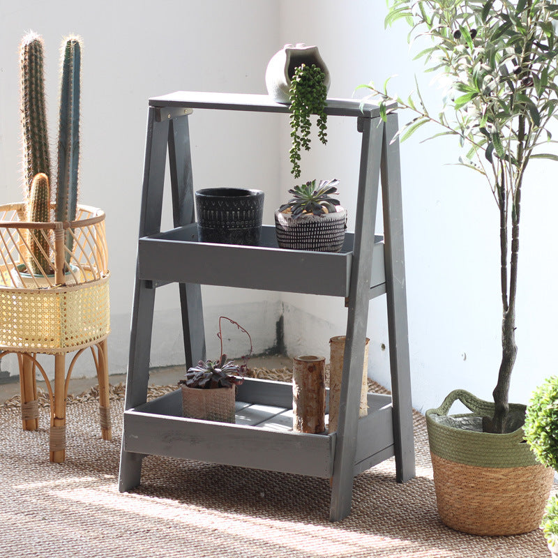 Multifunctional Wooden Step Ladder Stornfield