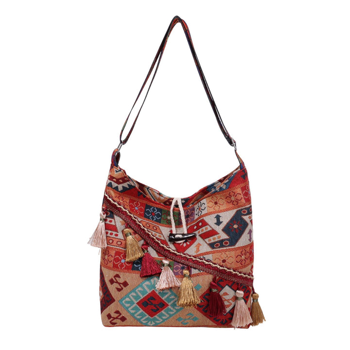 WoEthnic Patterned Flap Hobo Bag Stornfield