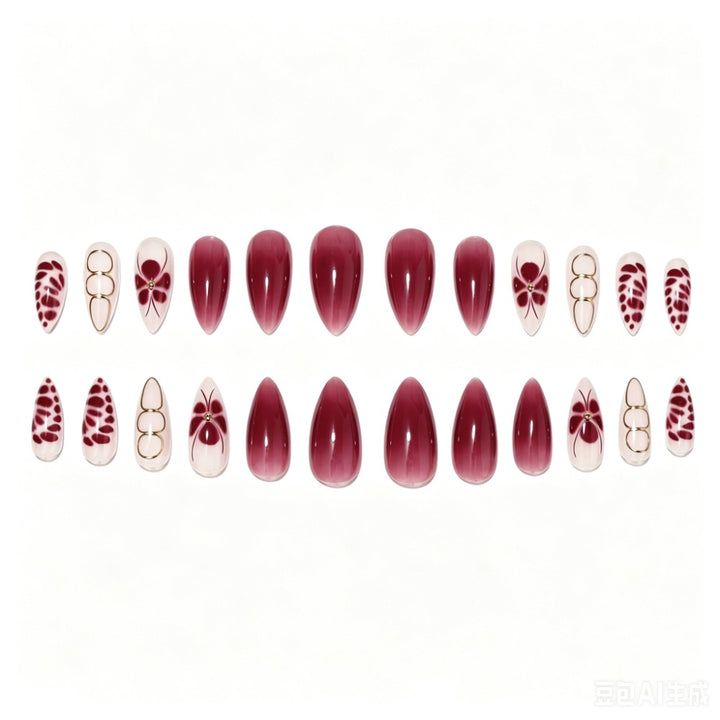 Artificial nails with elaborate flower designs and elegant accents Stornfield