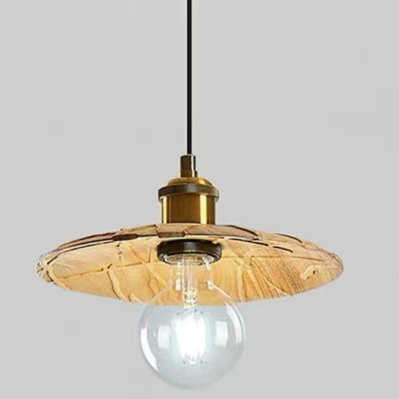 Rustic Wooden Pendant Light