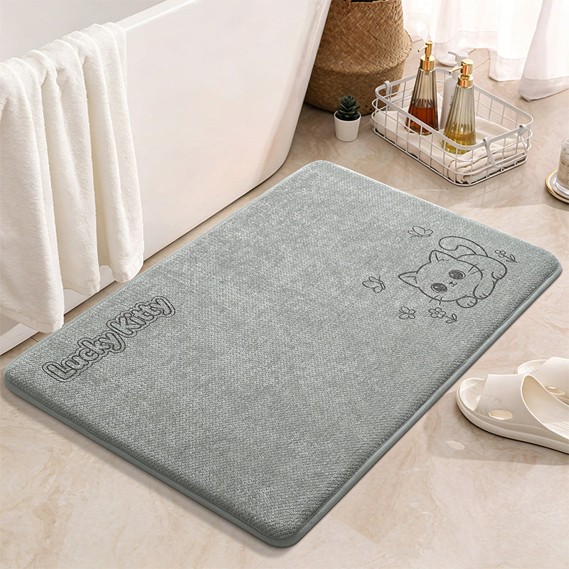 Cute Illustrated Bath Mat