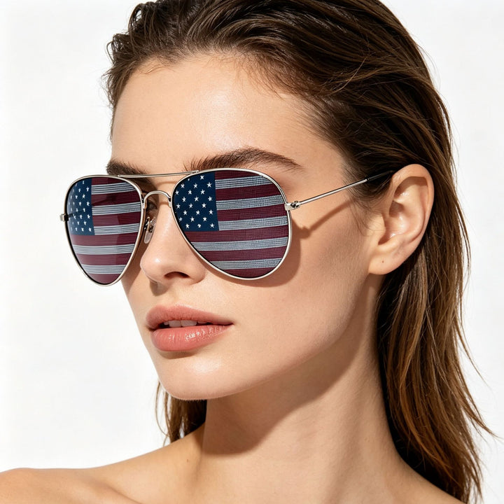Patriotic Flag Aviator Sunglasses Stornfield