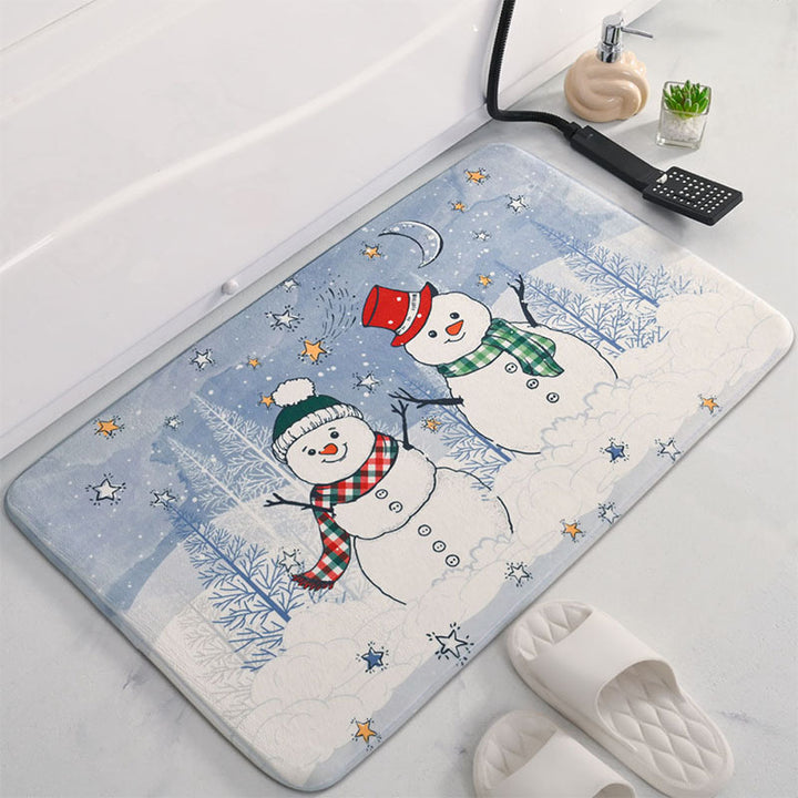 Christmas-Themed Soft Bathroom Mat