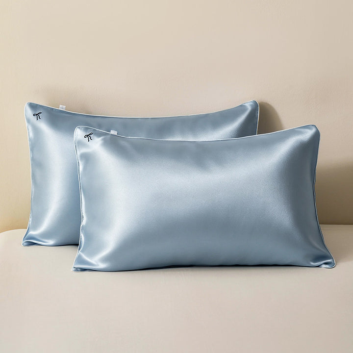 Silky Satin Pillowcase Pair for Hair & Skin Care with Hidden Closure