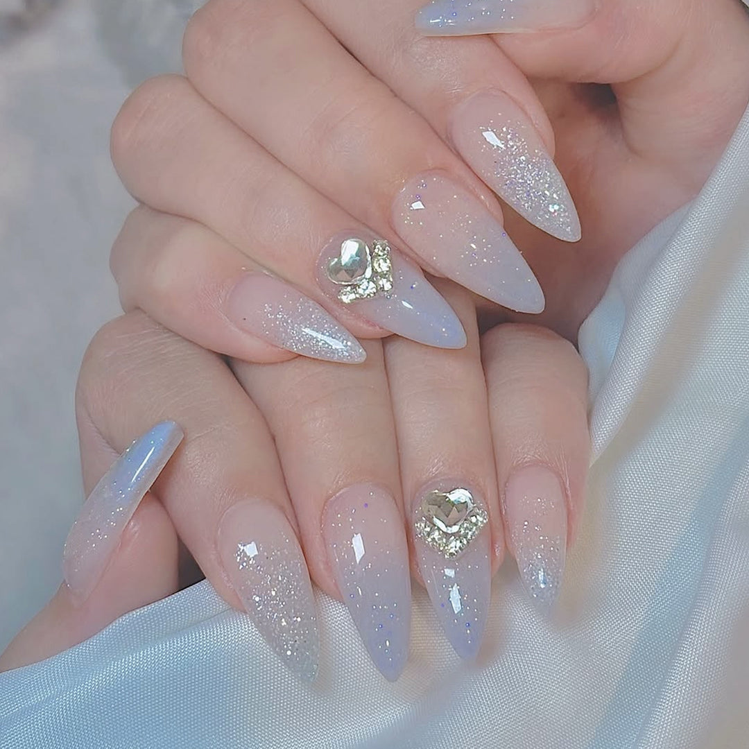 Stunning 3D Glitter Stiletto Nail Art Extensions Stornfield