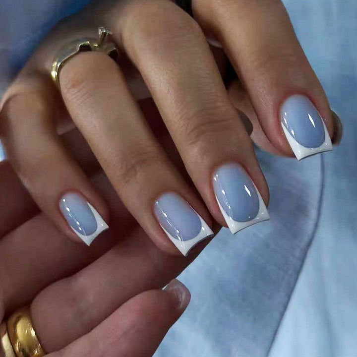 Premium French Tip Press-On Nail Set Stornfield