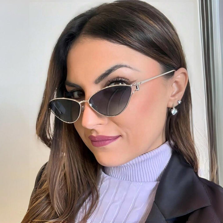 Ladies Cat-Eye Sunglasses with Elegant Metal Frame and UV Protection Stornfield