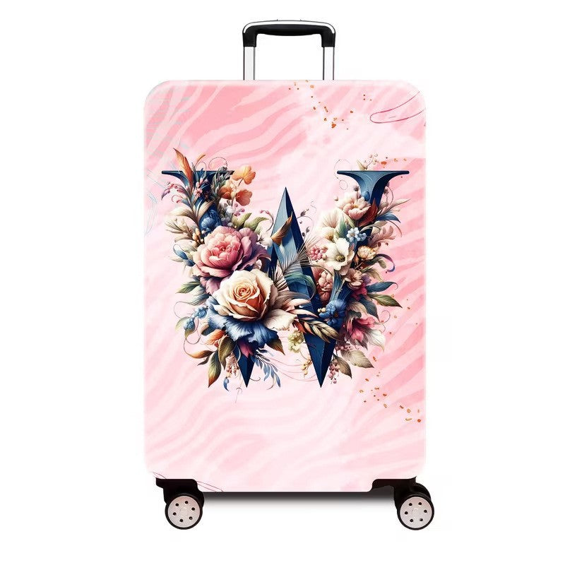 Ladies hard shell suitcase with luxurious floral design Stornfield