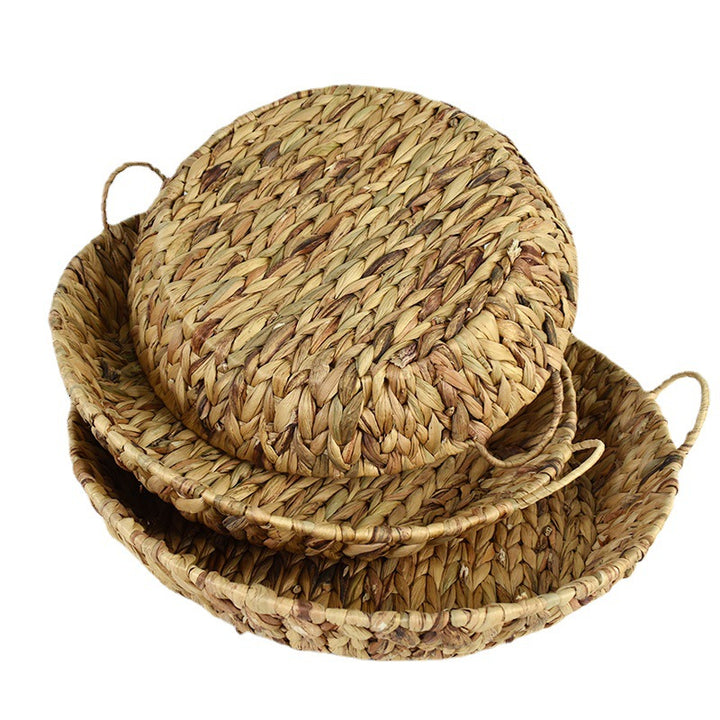 Handwoven Natural Serving Tray Set Stornfield