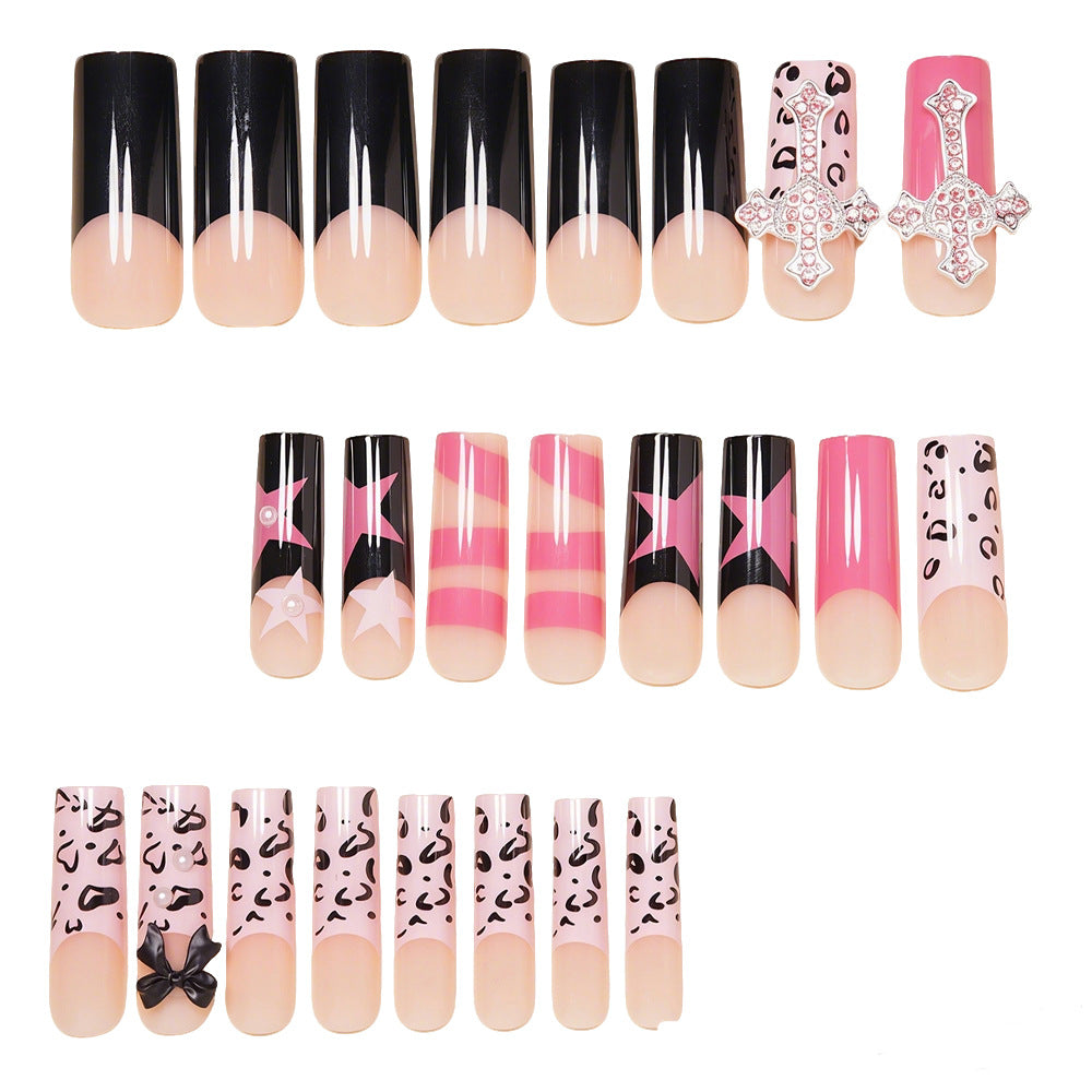 Decorative Cross and Bow Nail Art Stornfield