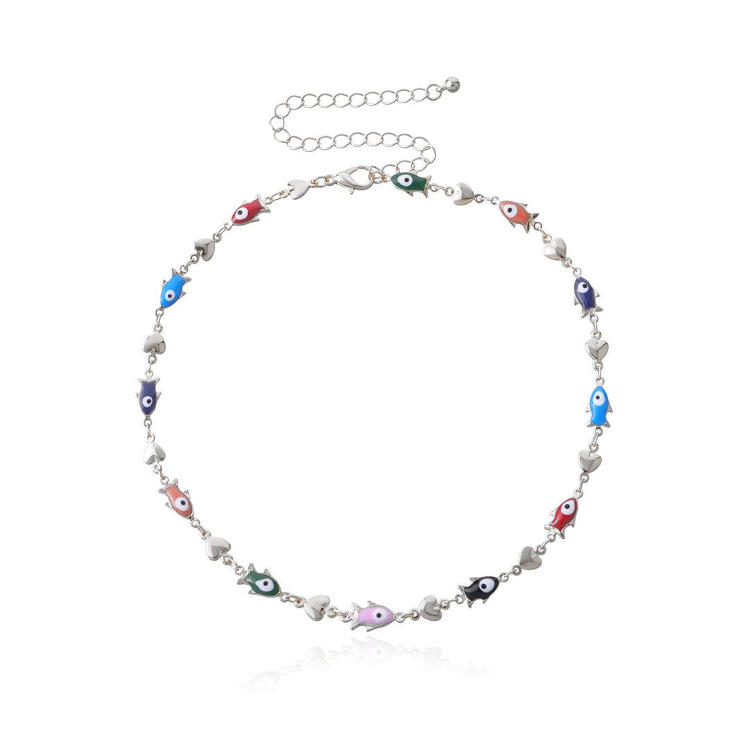 Enamel Fish Charm Necklace Stornfield