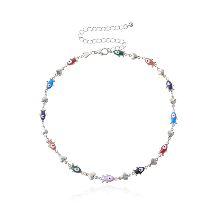 Enamel Fish Charm Necklace Stornfield