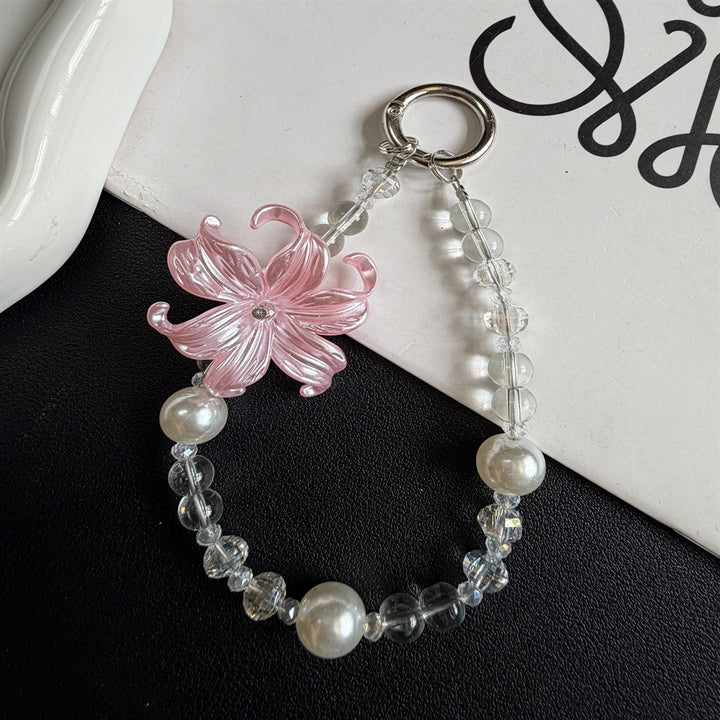 Elegant Flower-Inspired Beaded Keychain Stornfield