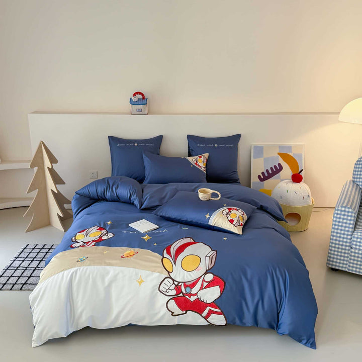 Kids Space-Themed Duvet Cover Bedding Set