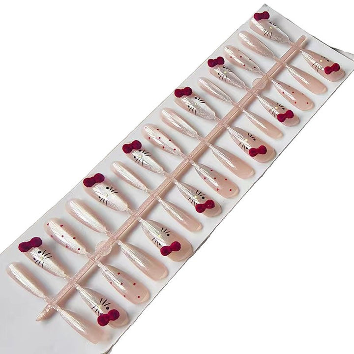 Artificial nails with playful Hello Kitty design Stornfield