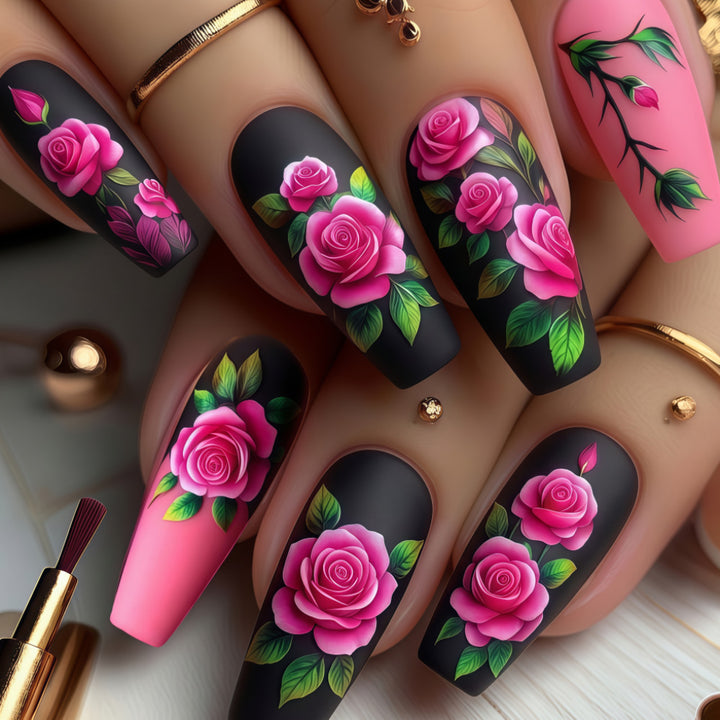 Artistic Rose Nail Tips Stornfield