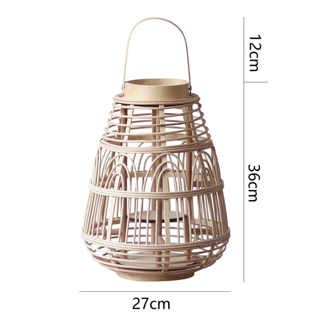 Rustic Rattan Lantern Stornfield