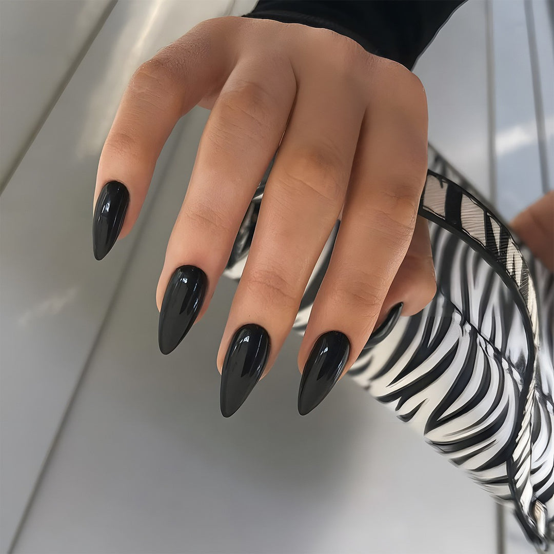 Creative nail art set with leopard pattern and glitter accents Stornfield