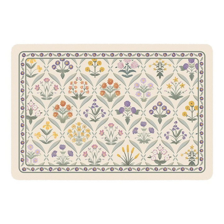 Floral Design Kitchen Mat Stornfield