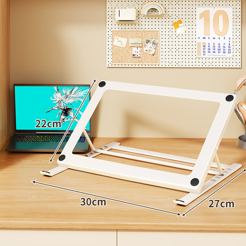 Adjustable Folding Laptop and Tablet Stand with Angled Metal Frame