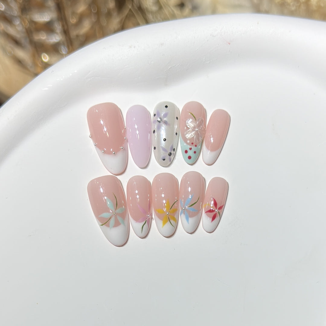 Floral Art Press-On Nail Set Stornfield