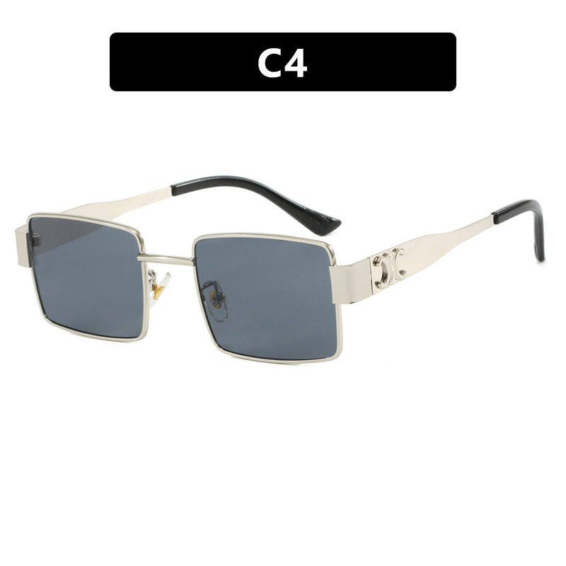 Women's fashionable rectangular sunglasses with high-quality metal frame and polarized lenses Stornfield