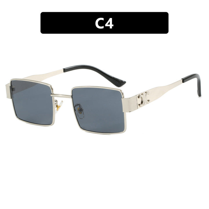 Women's fashionable rectangular sunglasses with high-quality metal frame and polarized lenses Stornfield