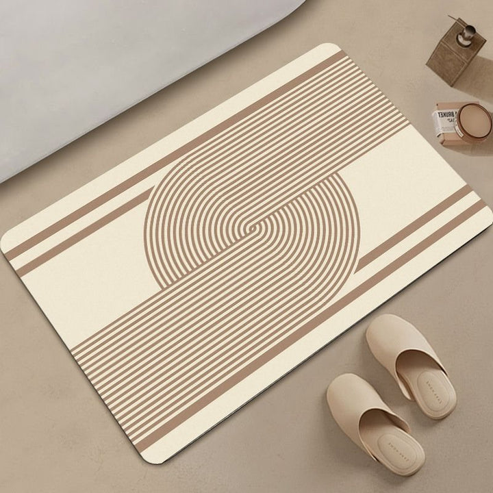 Geometric Pattern Bath Mat for Bathroom