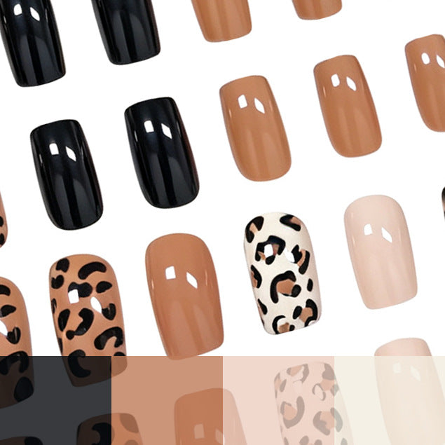 Elegant Leopard Print Acrylic Nail Art Stornfield