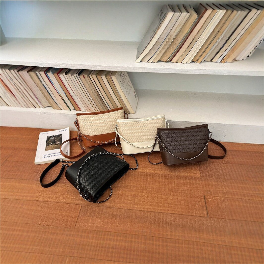Woven Leather Crossbody Bag