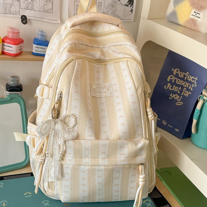 Charming Decorative Bow-Embellished Backpack Stornfield