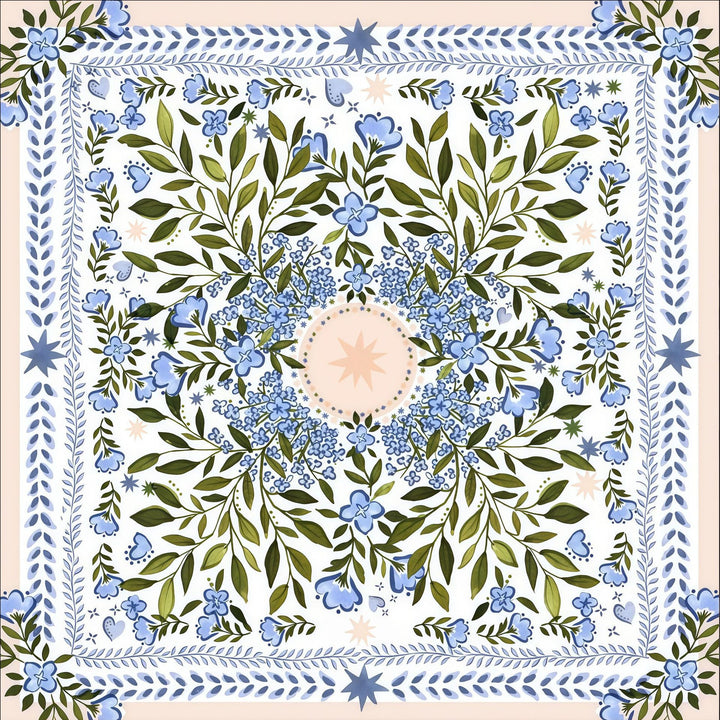 Decorative Geometric Print Area Mat