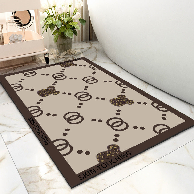 Relaxation-Themed Bathroom Mat for Home