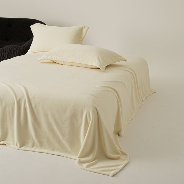 Velvet-Feel Brushed Microfiber Sheet Set with Drapey Flat Sheet & Matching Pillowcases