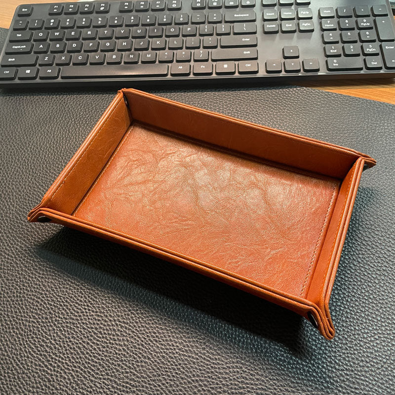 Stylish Leather Organizer Tray Stornfield
