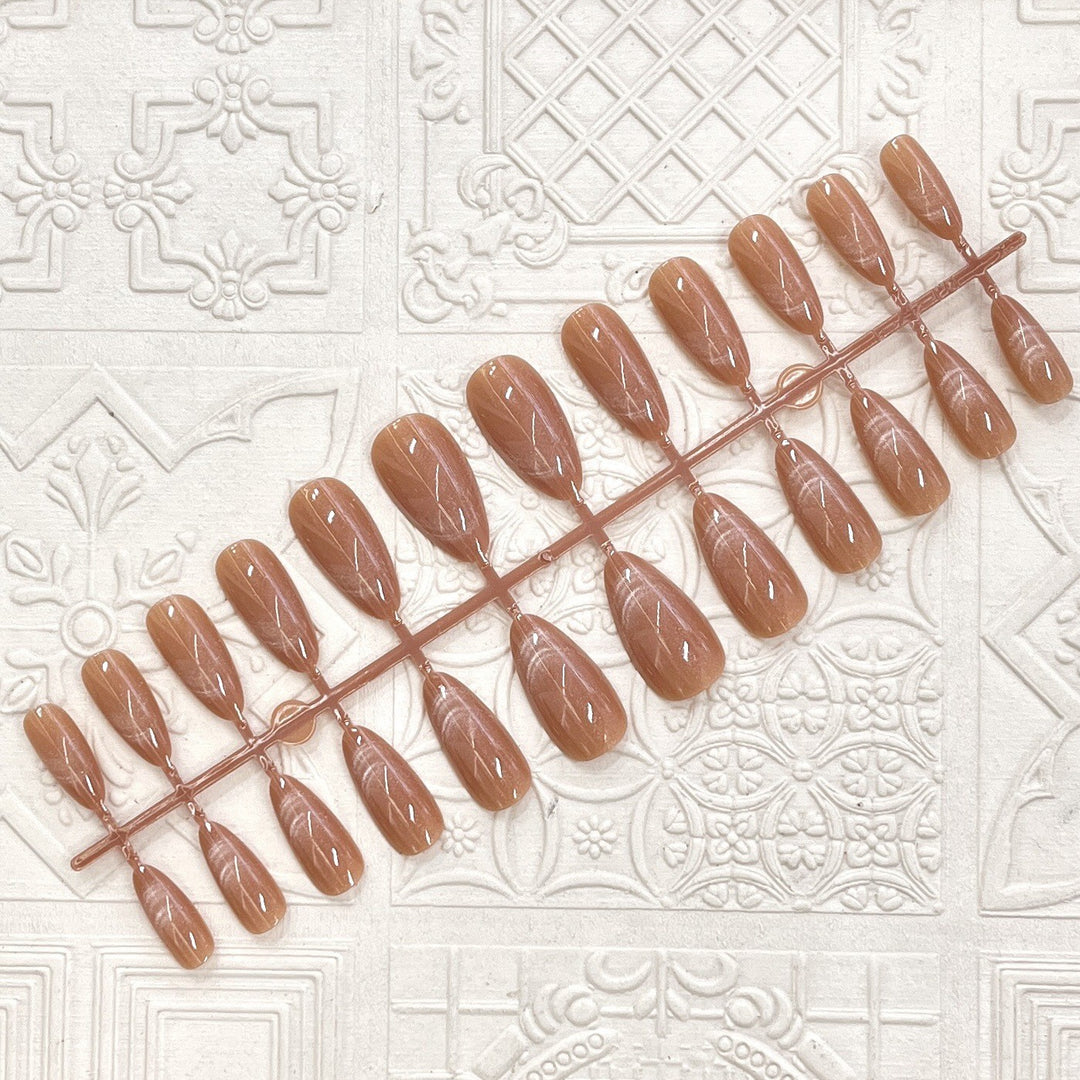 Glossy Elegant Almond-Shaped Press-On Nails Stornfield
