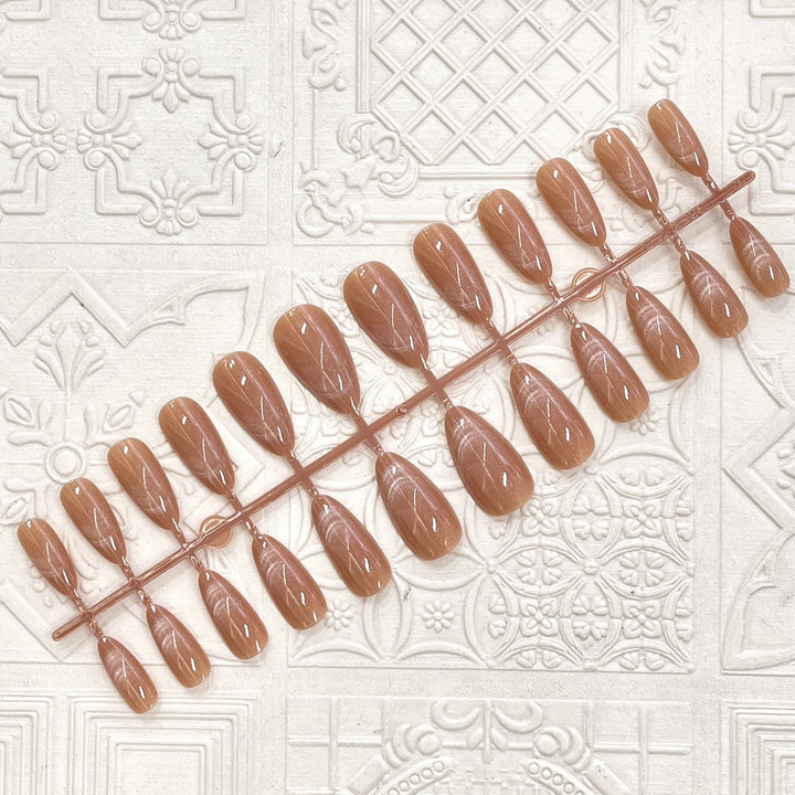 Glossy Elegant Almond-Shaped Press-On Nails Stornfield