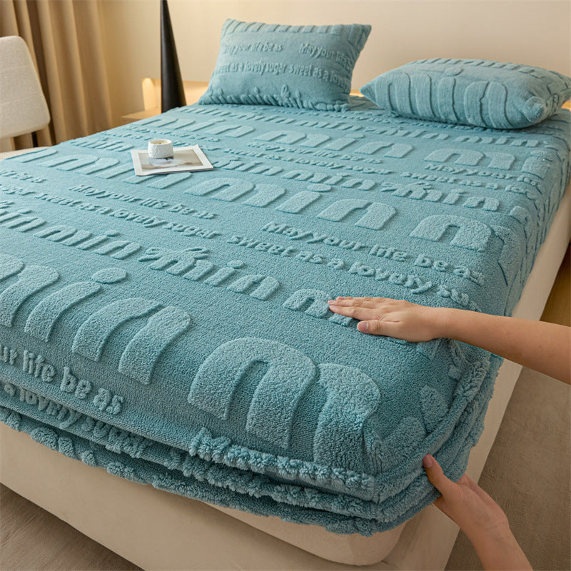 Ultra-Soft Textured Plush Bed Cover