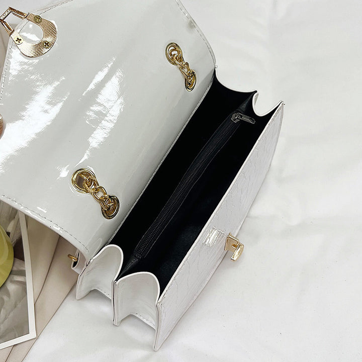 Elegant Crocodile-Texture Shoulder Handbag