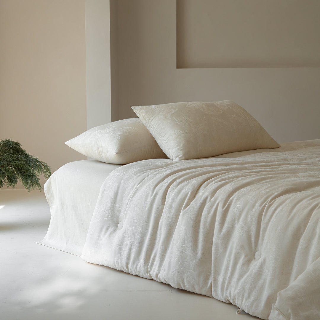 Luxury Jacquard Button-Tufted Duvet Comforter Set