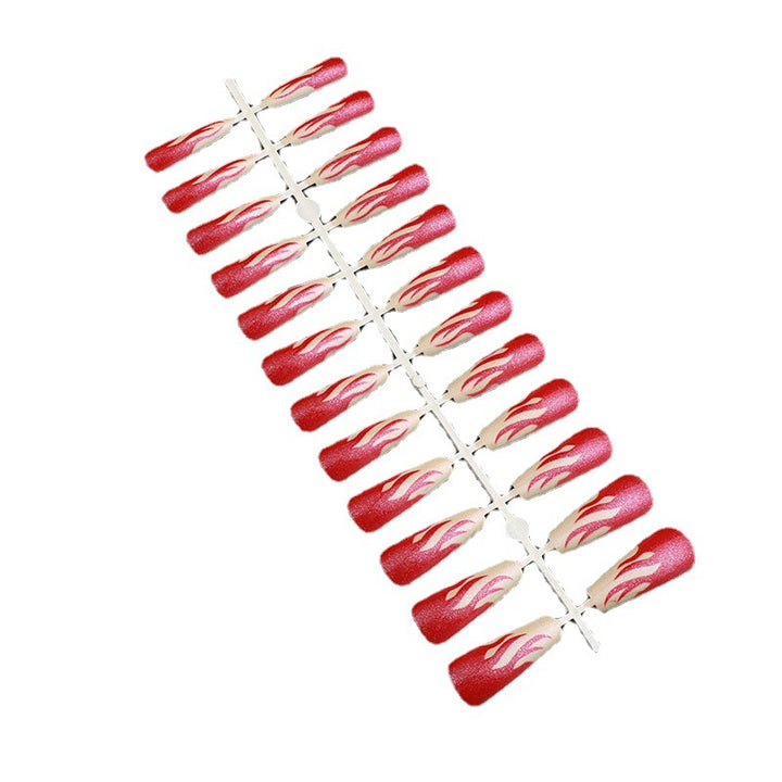Stylish rose pattern artificial nails Stornfield