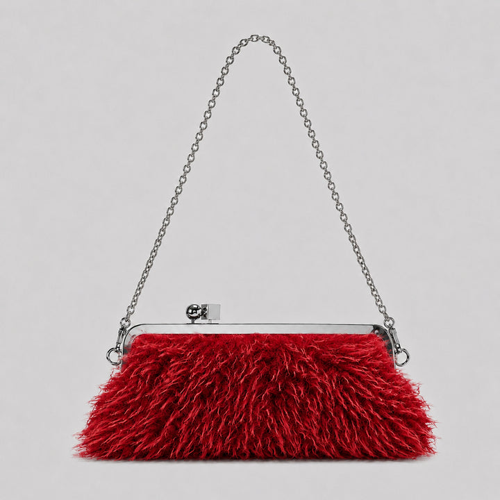 Plush Faux Fur Evening Clutch