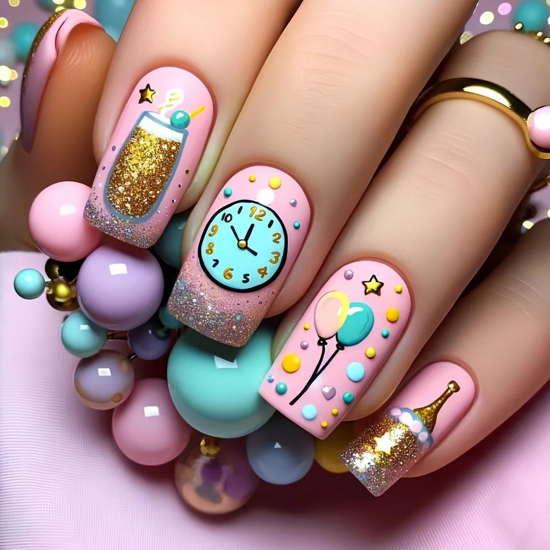 Floral Art Acrylic Nail Set Stornfield