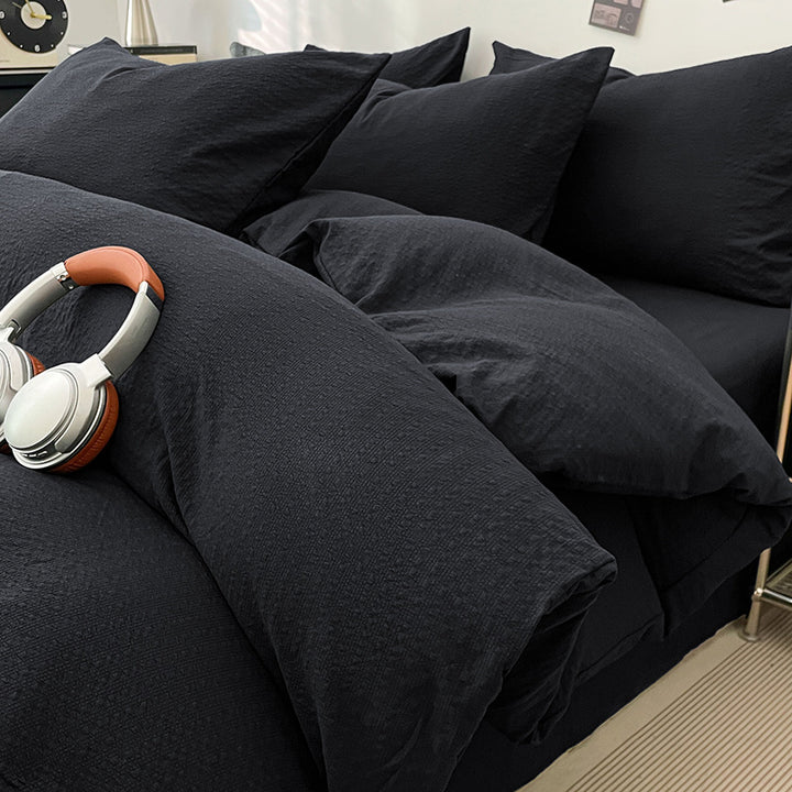 Textured Quilted Bedding Set