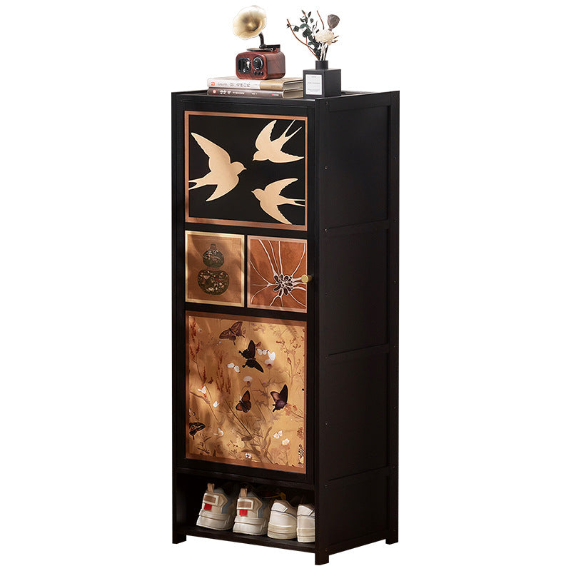 Elegant Storage Cabinet With Artistic Design And Multiple Compartments Stornfield