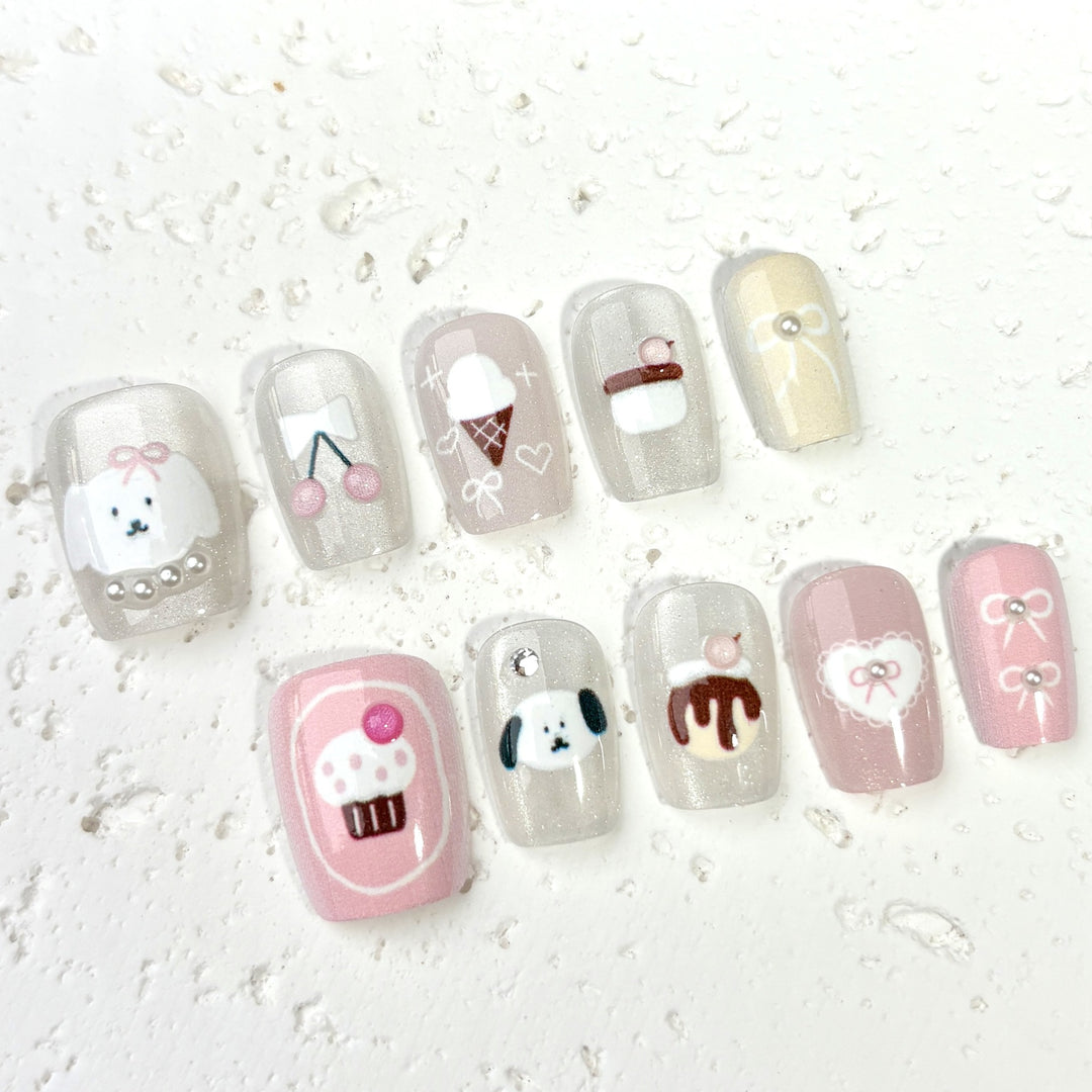 Cute Themed Press-On Nail Set