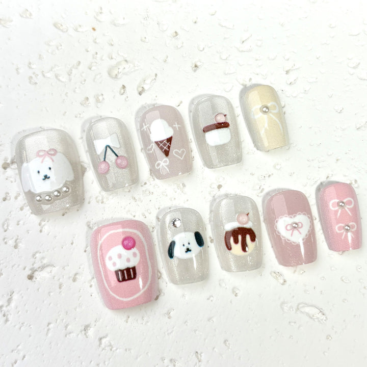 Cute Themed Press-On Nail Set