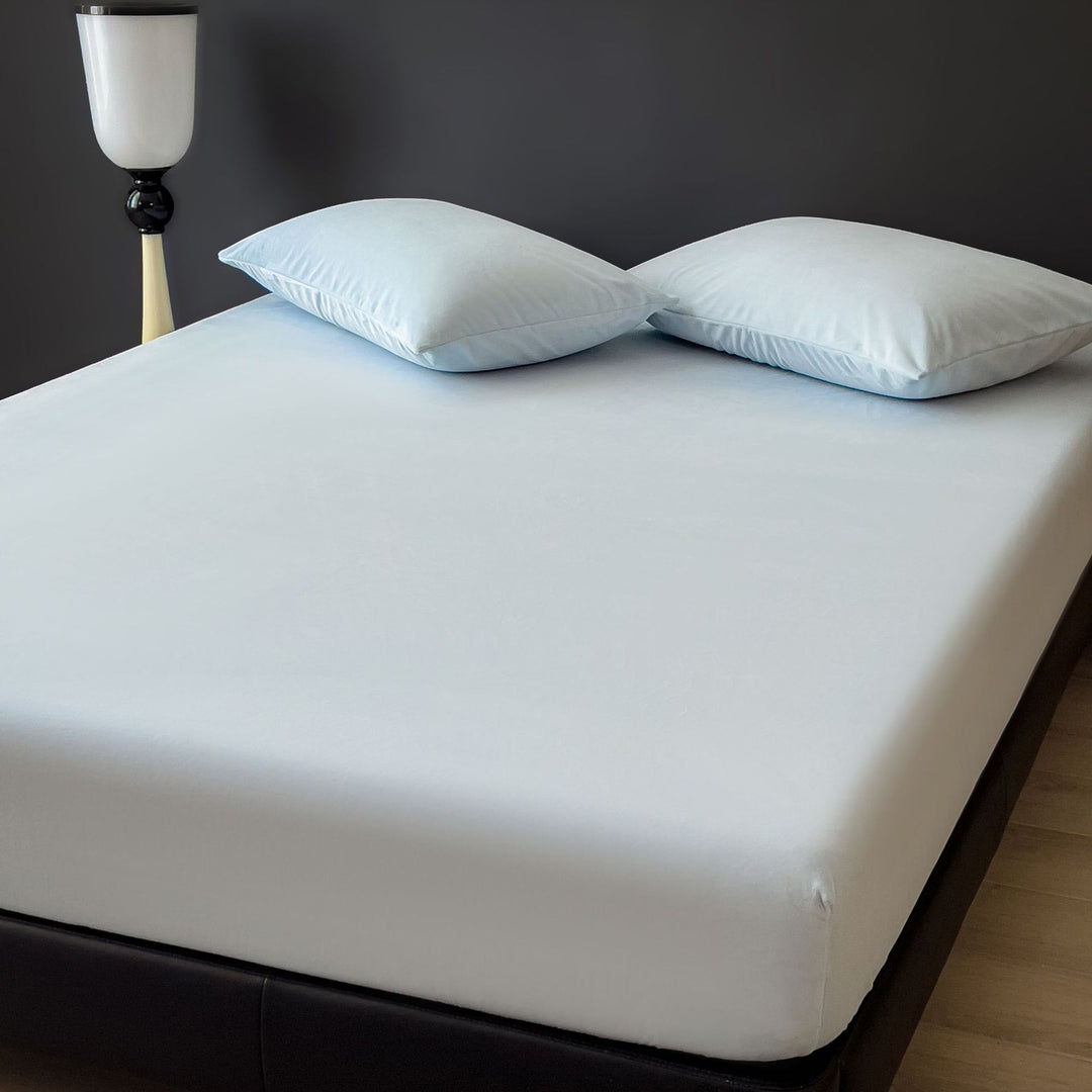 Silky Bamboo Viscose Deep-Pocket Fitted Sheet and Pillowcase Set